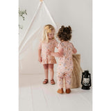 Girl's Short Sleeve Pant Romper Garden