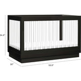 Harlow Acrylic 3-In-1 Convertible Crib & Toddler Bed Conversion Kit
