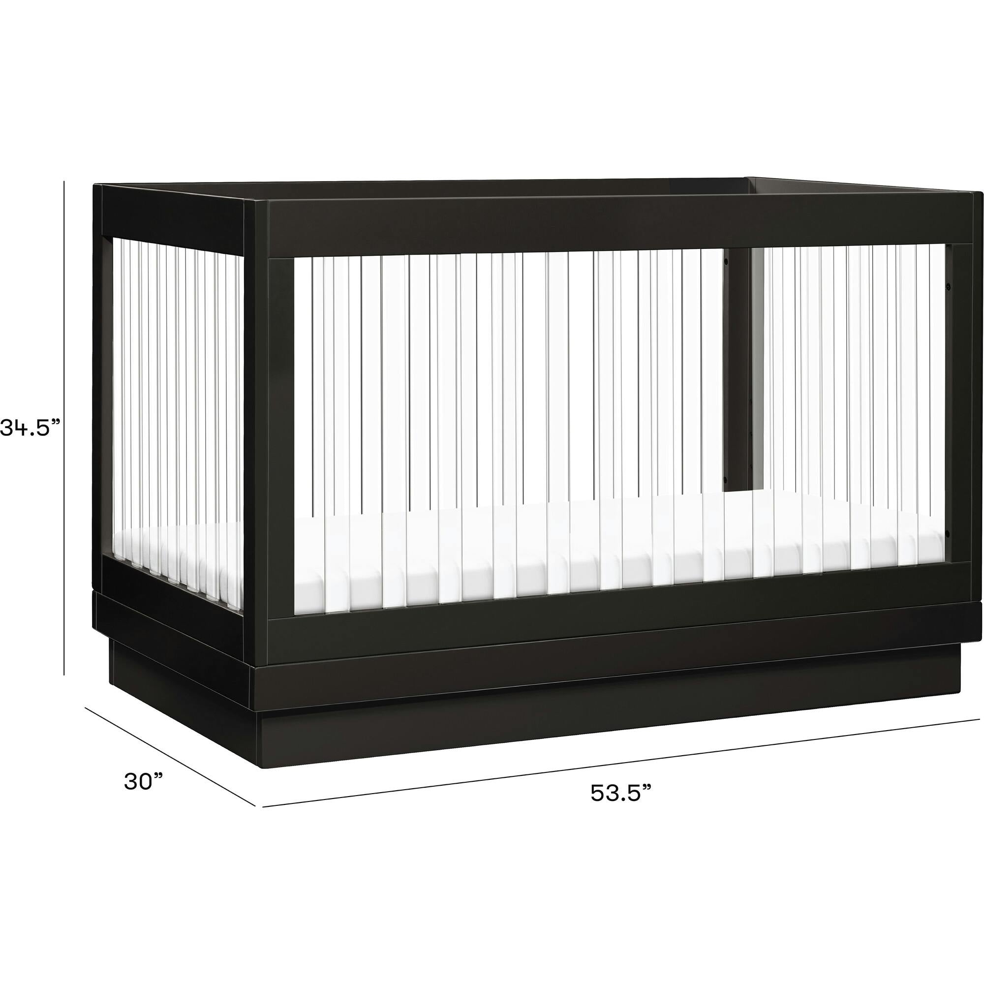 Harlow Acrylic 3-In-1 Convertible Crib & Toddler Bed Conversion Kit