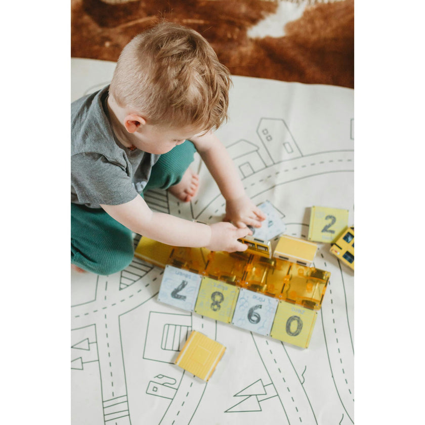 123 School Bus Magna-Tiles Structures