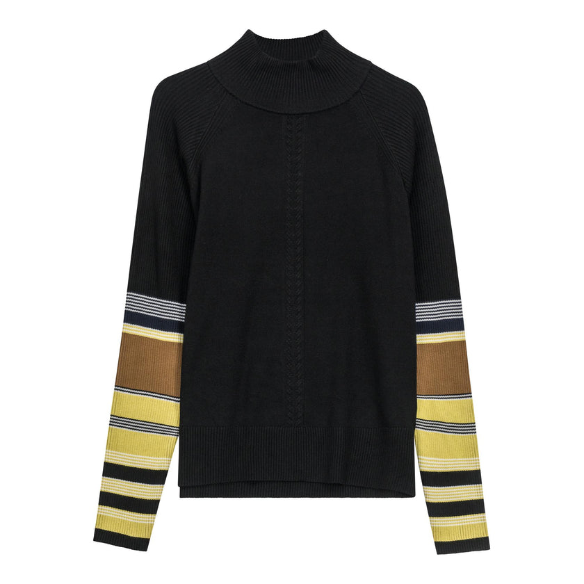 Turtle Neck Combo Sweater