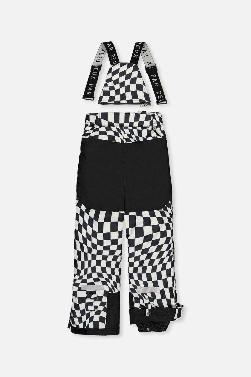Two Piece Teknik Snowsuit White Checkered Print