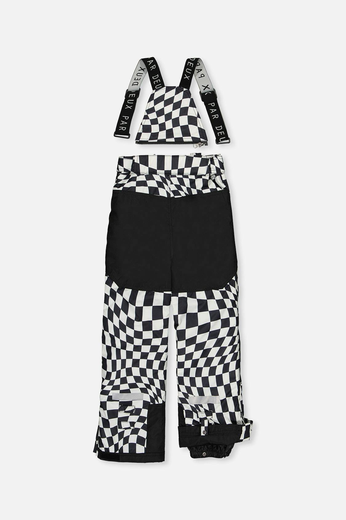 Two Piece Teknik Snowsuit White Checkered Print