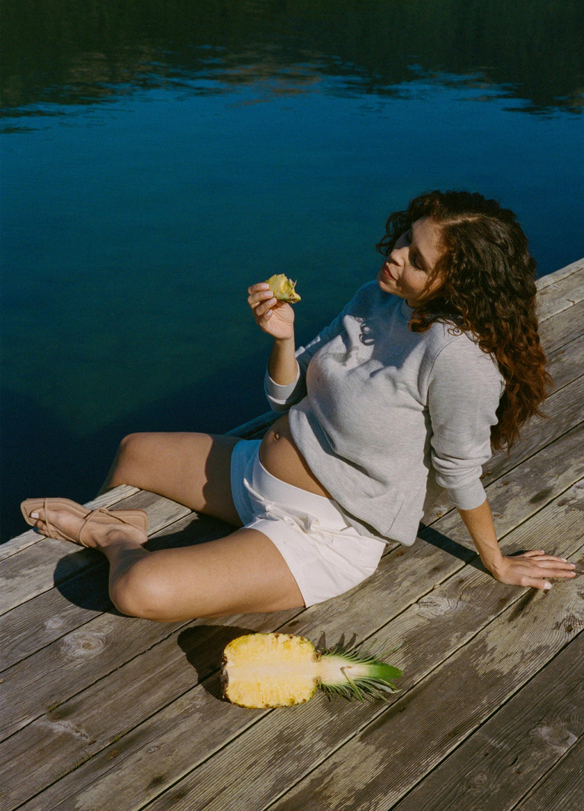 Soft Cotton Utility Maternity Shorts