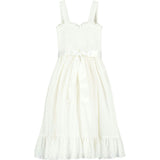 Ava Smocked Embroidered Cotton Girls Occasion Dress