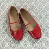 Sasha Ballet Flat | Red Leather