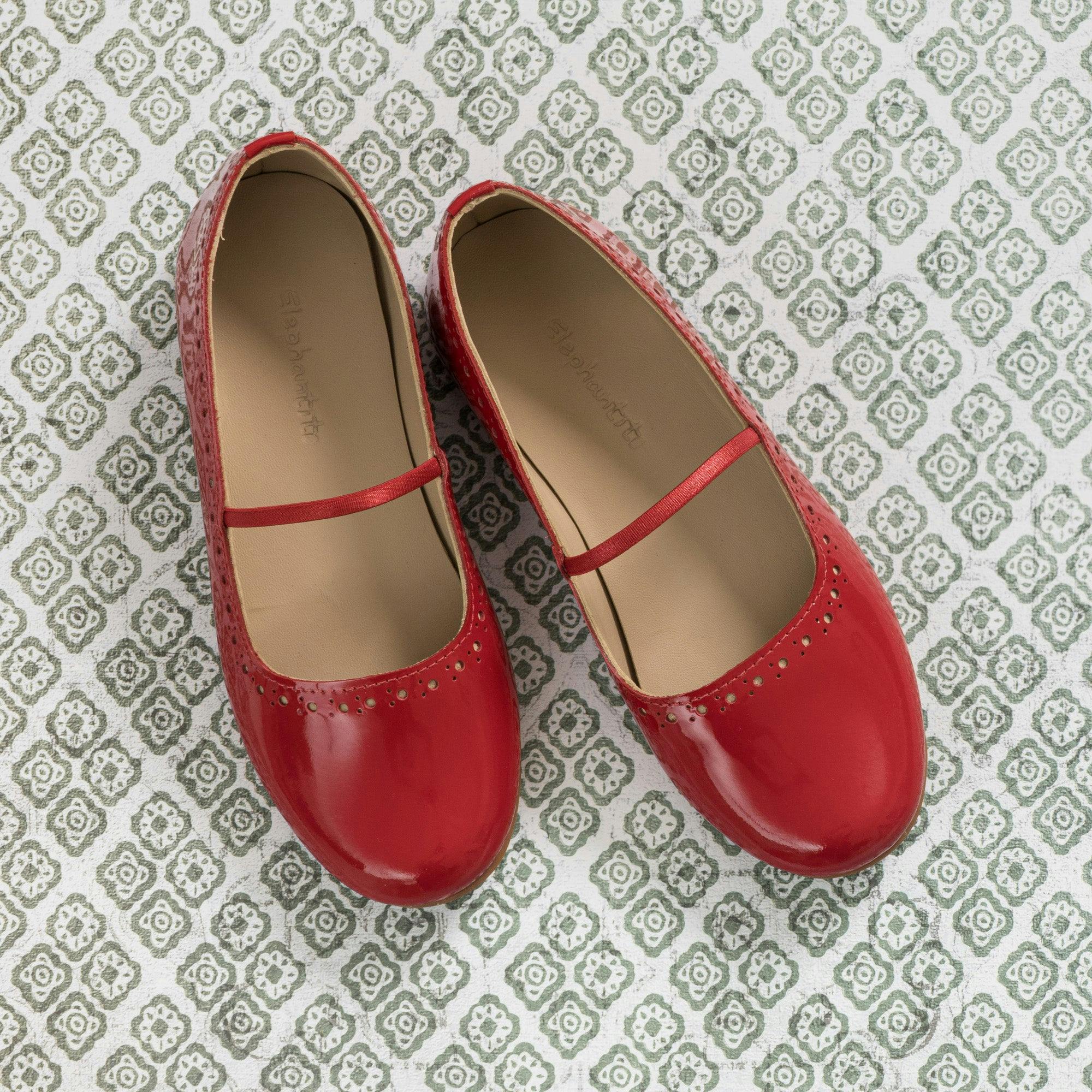 Sasha Ballet Flat | Red Leather