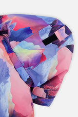 Two Piece Play Snowsuit Pink Mountain Print With Blue Pants
