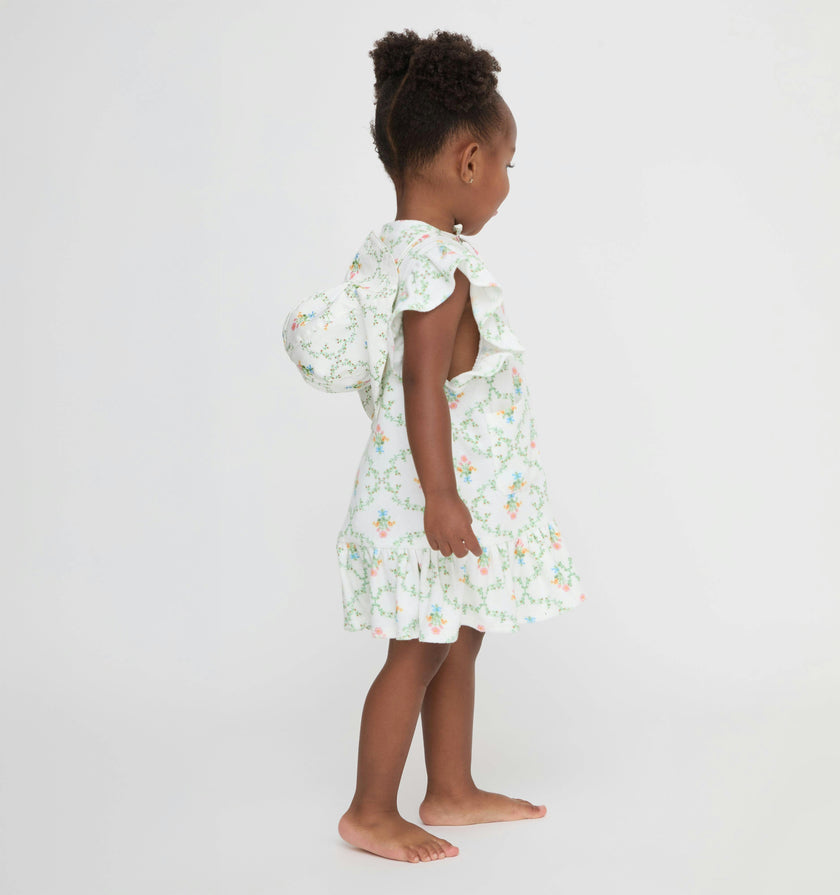 The Tiny Frankie Beach Dress - Pastel Trellis