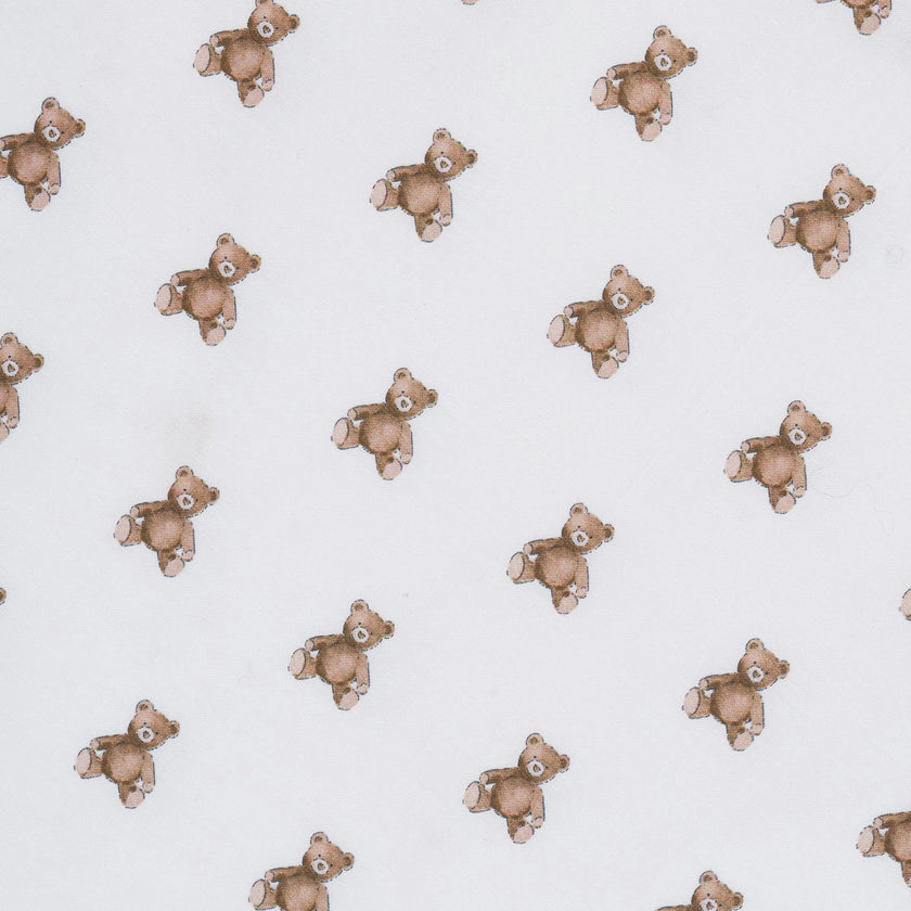 Luxe Premium Percale Crib Sheet in Teddy Tales