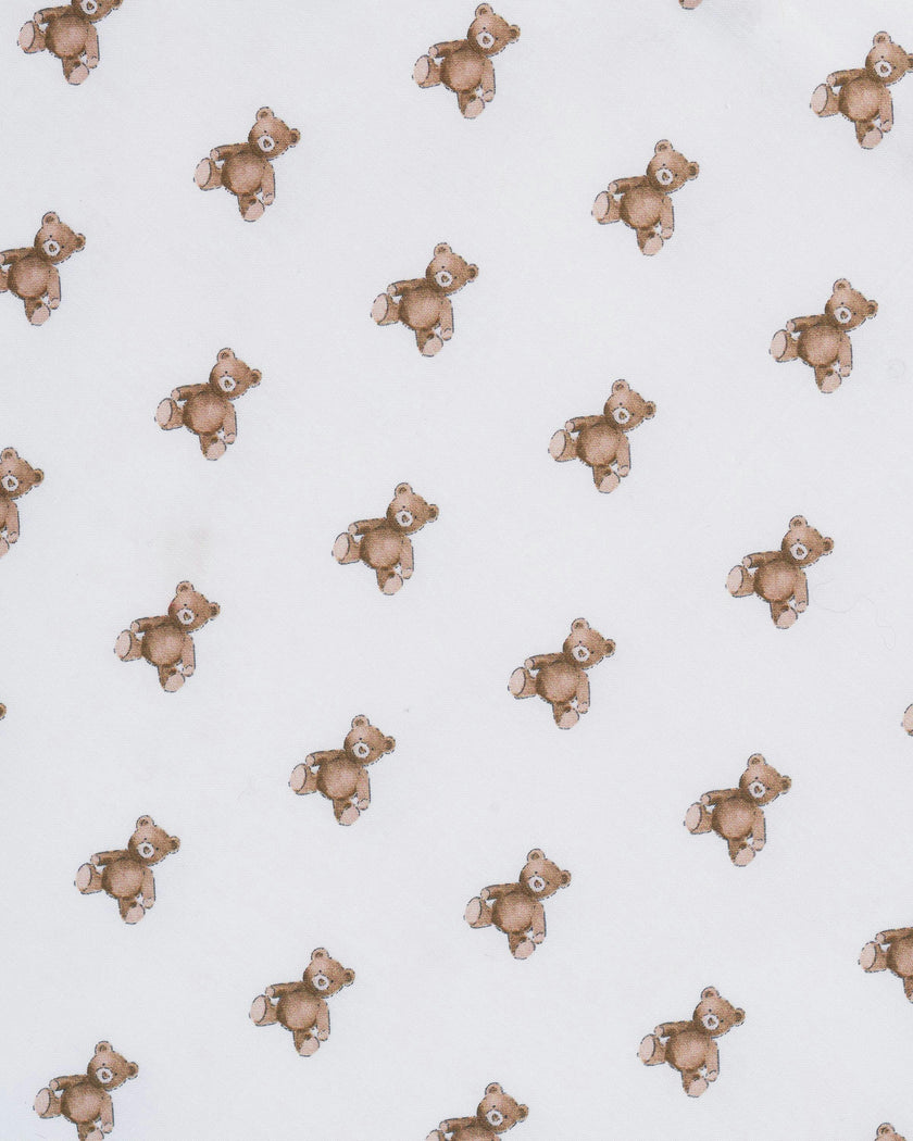 Luxe Premium Percale Crib Sheet in Teddy Tales
