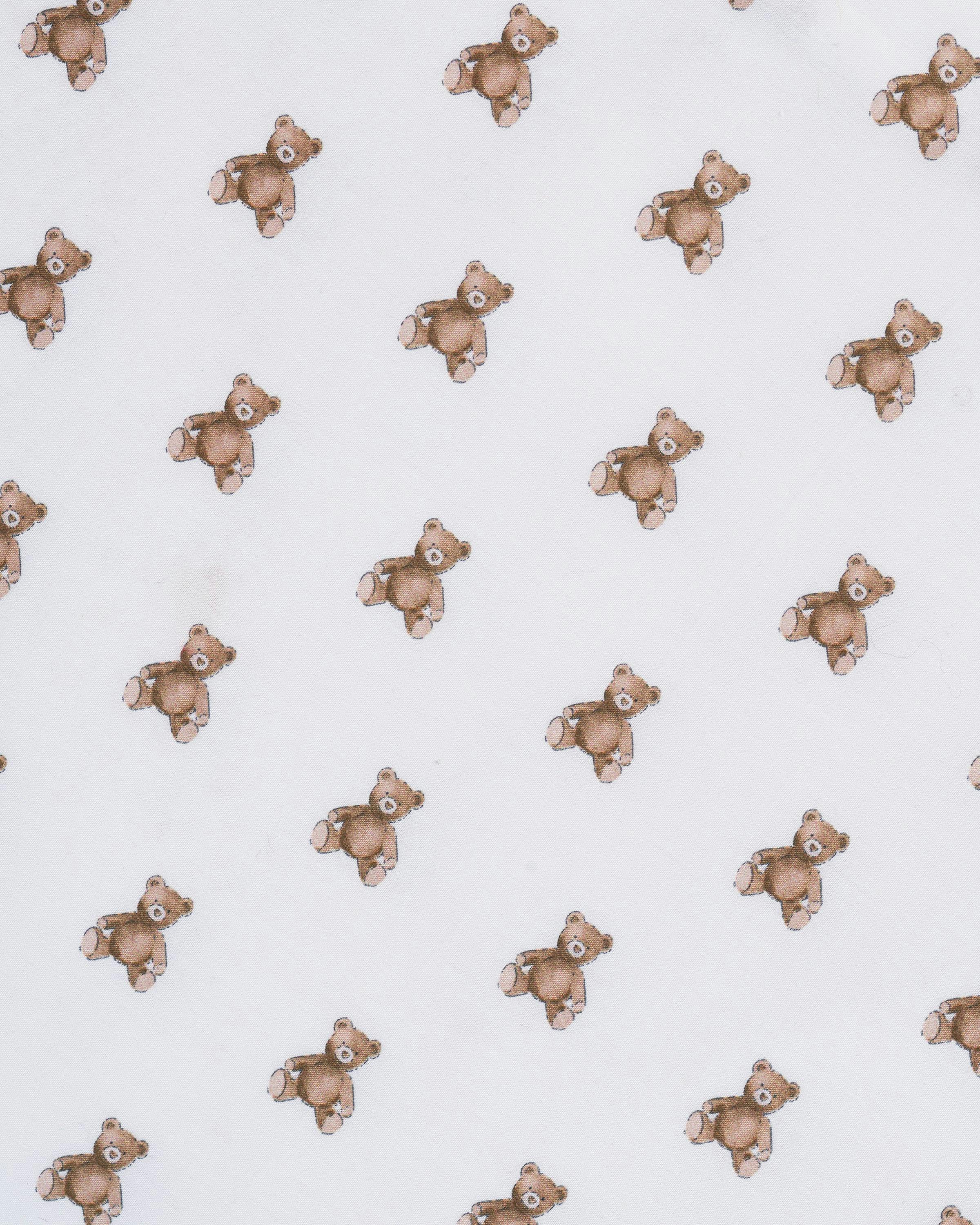 Luxe Premium Percale Crib Sheet in Teddy Tales