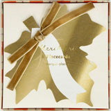 Gold Leaf Bow Place Cards