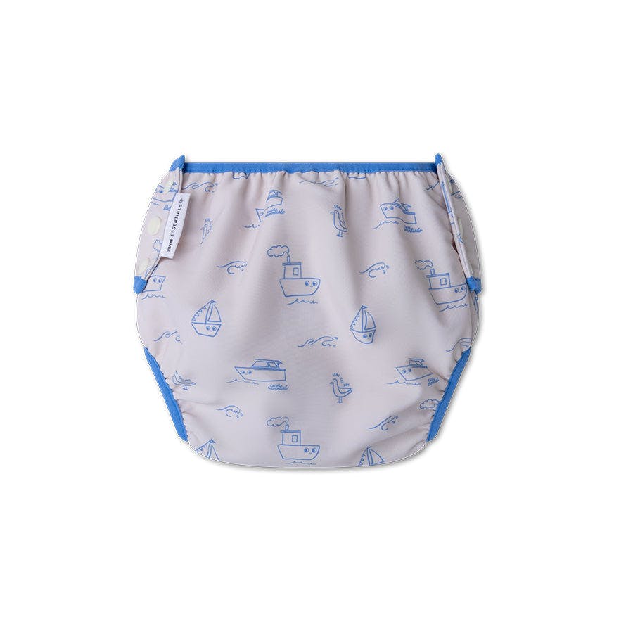 Swim Diaper - Beige/Blue - Seas The Day