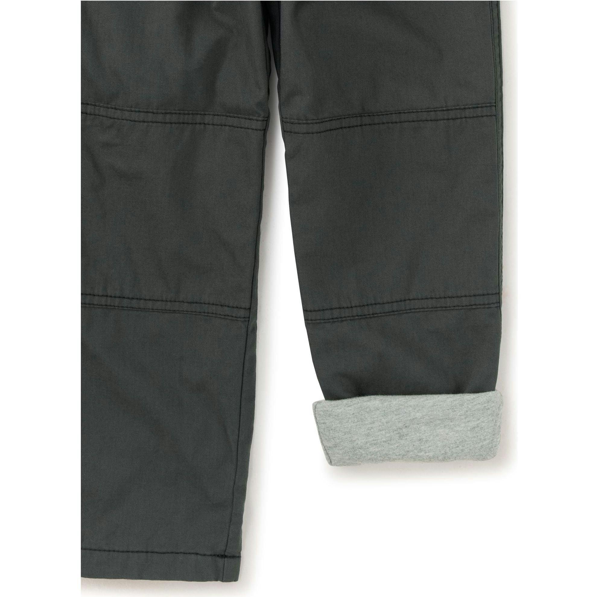 Cozy Does It Elastic Waist Drawstring Lined Pants, Black