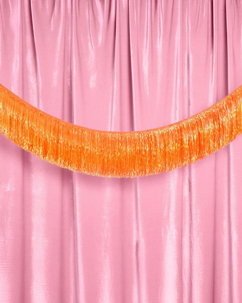Orange Fringe Banner - iridescent banner