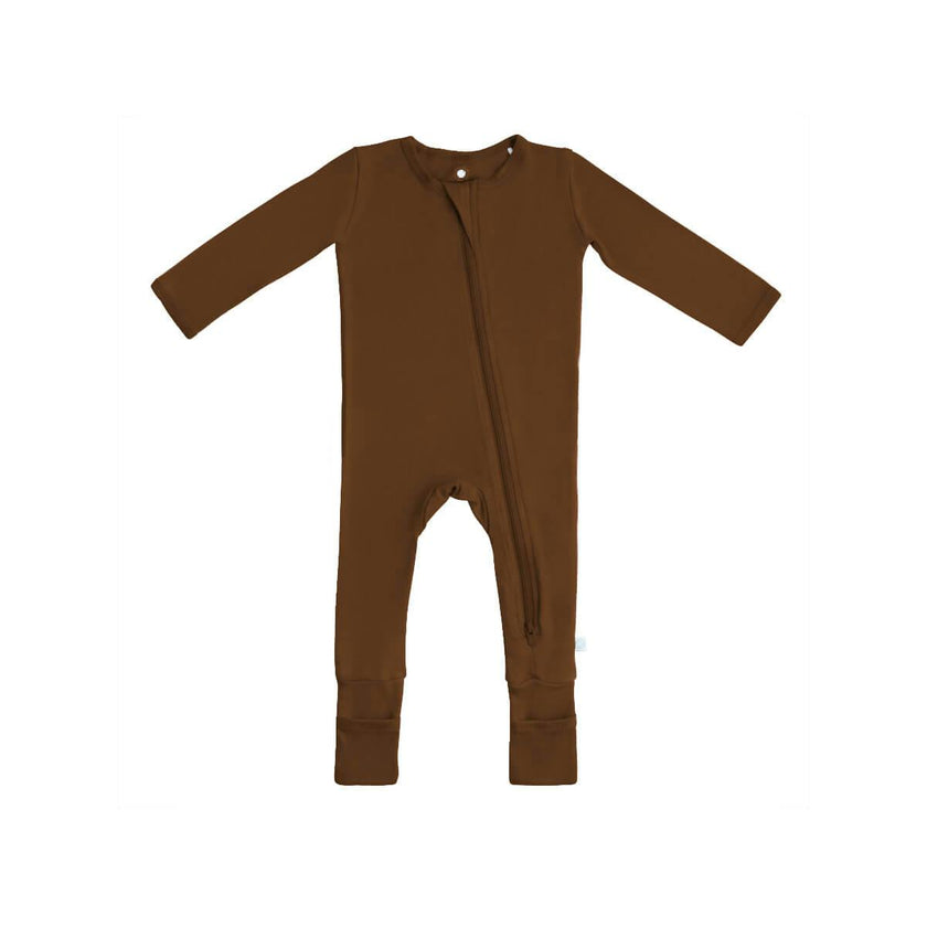 Baby Bamboo Pajamas w/ DreamCuffs® - Chestnut