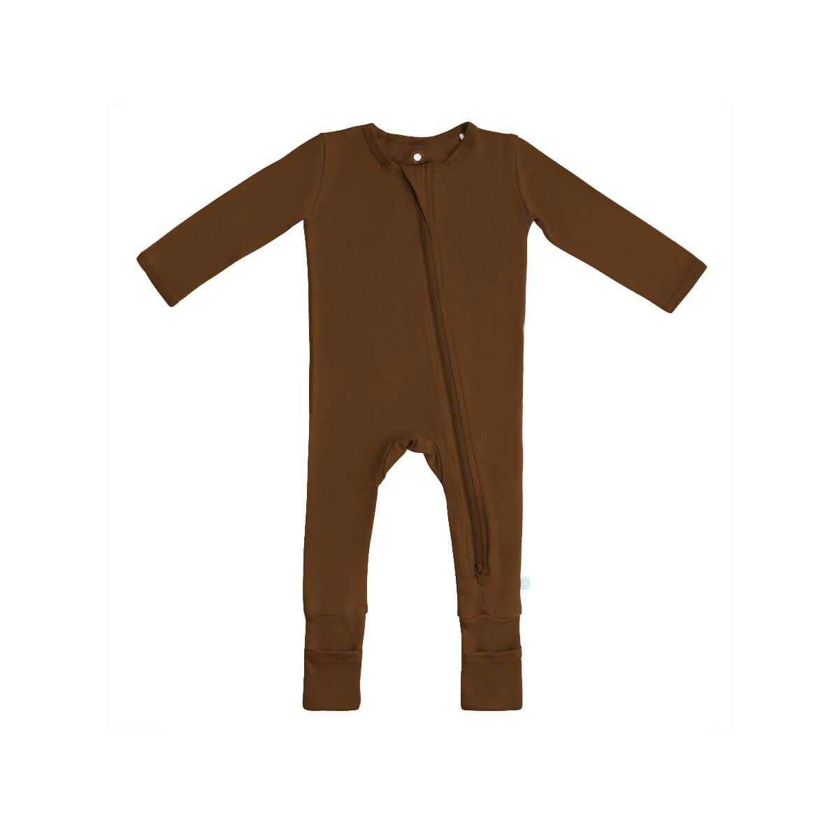 Baby Bamboo Pajamas w/ DreamCuffs® - Chestnut