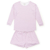 Anna Women's Longsleeve & Short Set - Golf Crest Pink