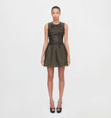 The Blythe Bow Dress - Metallic Brocade