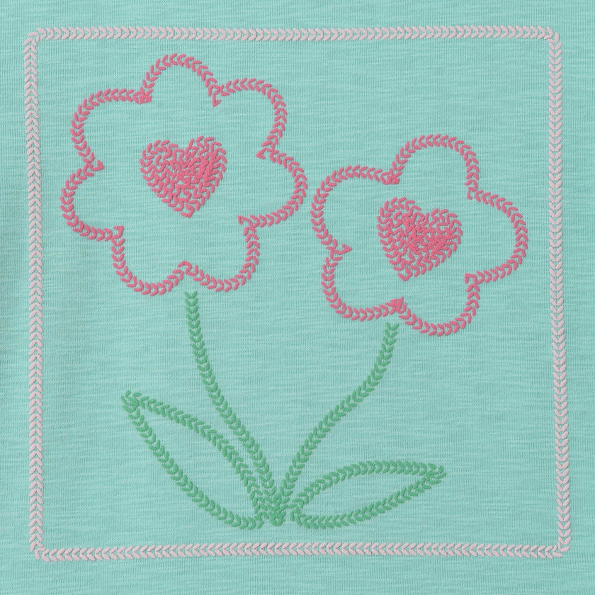Girls Emroidered Tee | Sparkle Bloom