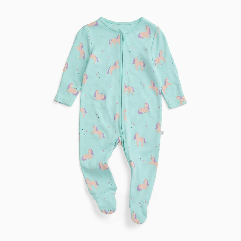 Unicorn Dreams Clever Zip Baby Pajamas