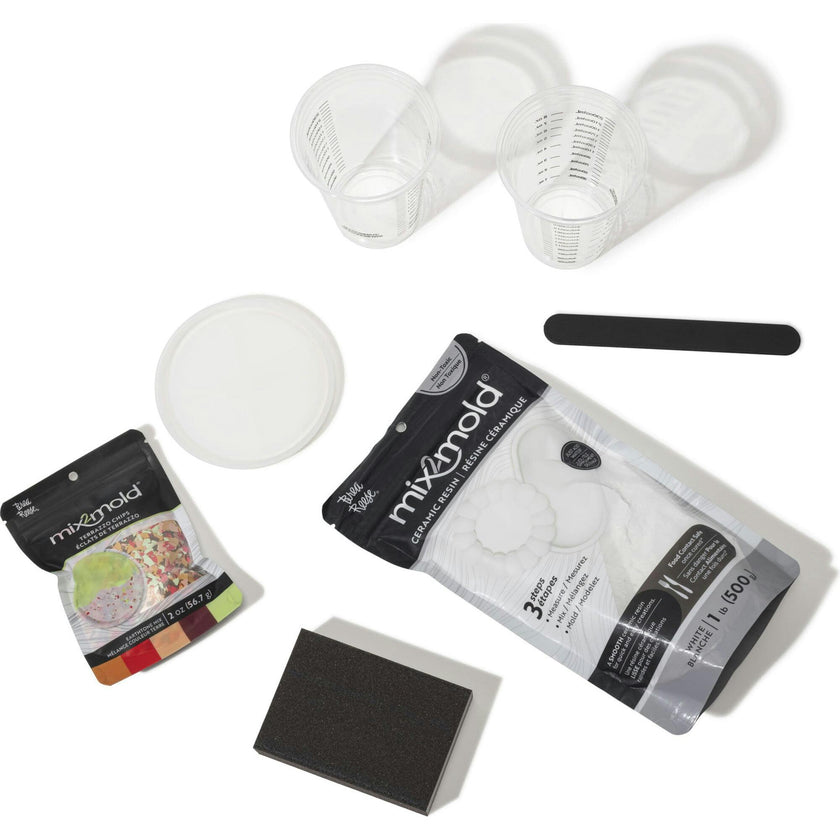 Brea Reese Mix2Mold Terrazzo Ceramic Coaster Kit - DIY 6 Coasters