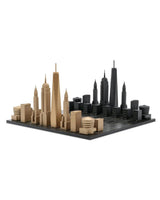 Chess Set Luxury Bronze NEW YORK with New York  Map Board