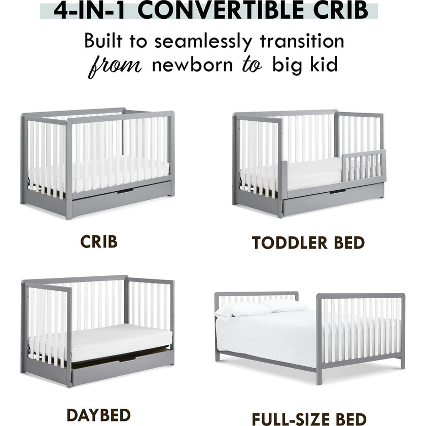 Colby 4-in-1 Convertible Crib With Trundle Drawer