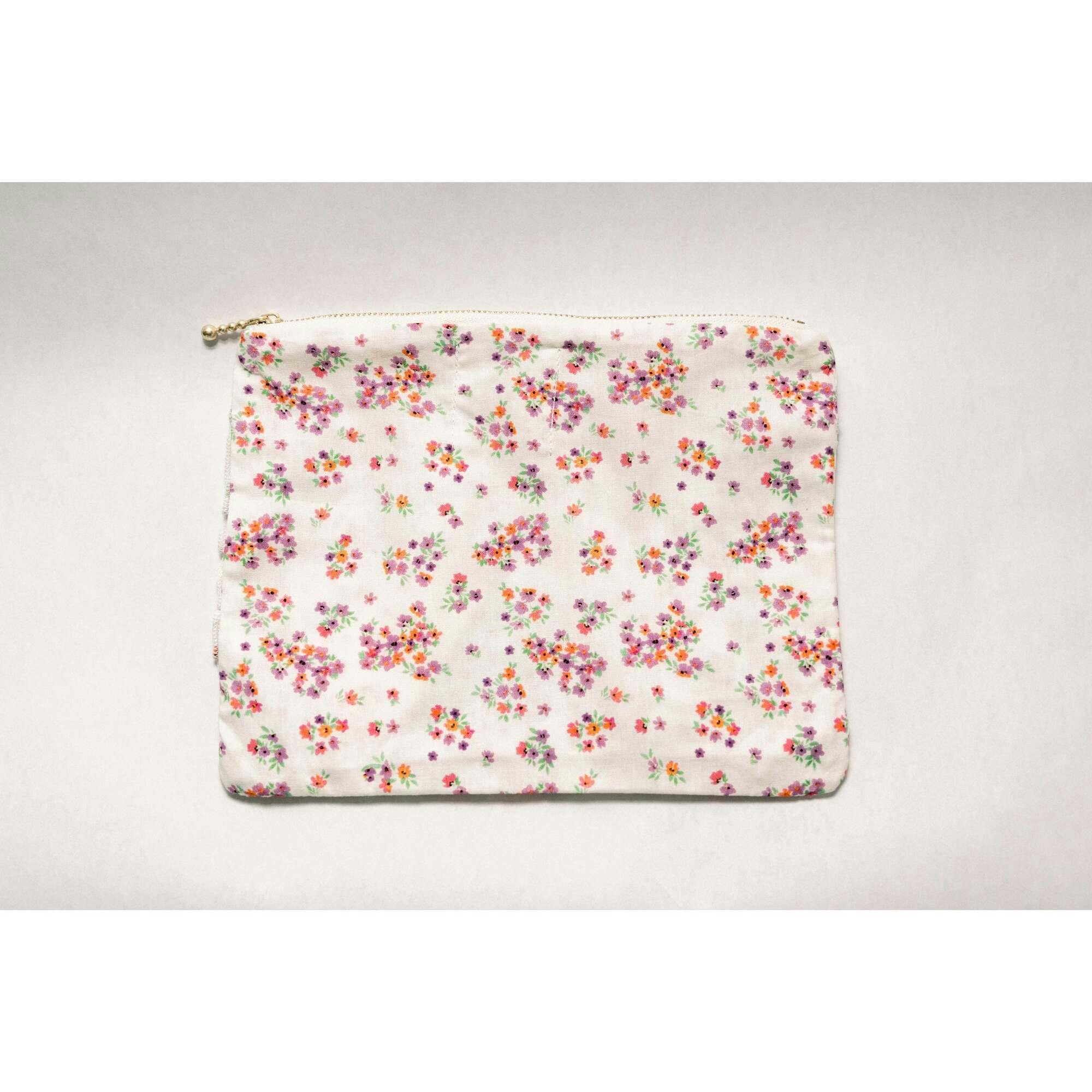 Lavender Marmalade Timeless Floral Ruffle Zipper Pouch