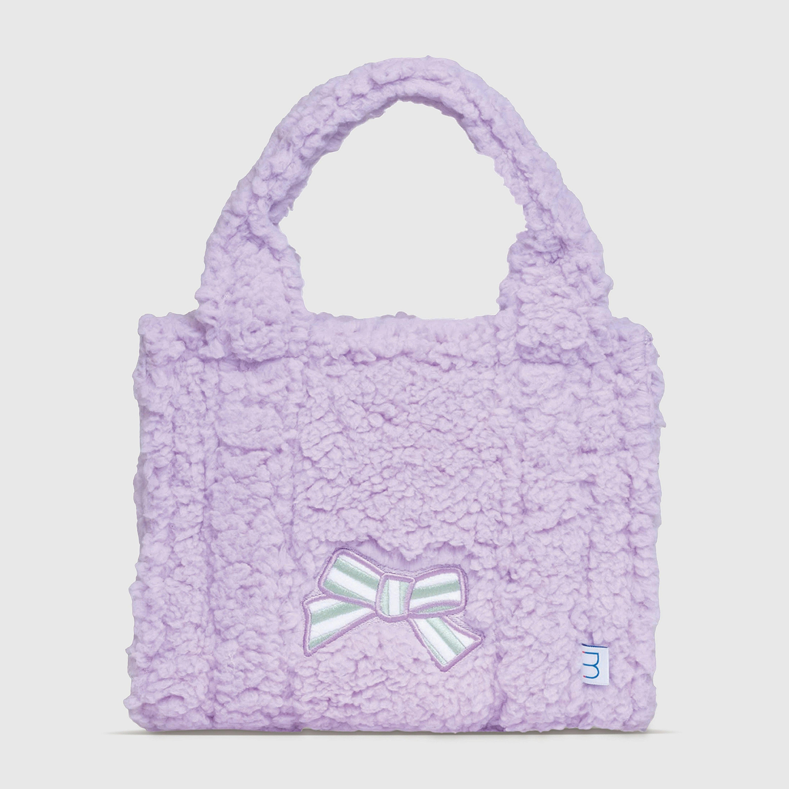 Sherpa Tote Bag – Cozy, Colorful & Convertible with Matching Coin Purse, Bows