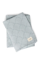 Rocking Print Swaddle Blue Mist
