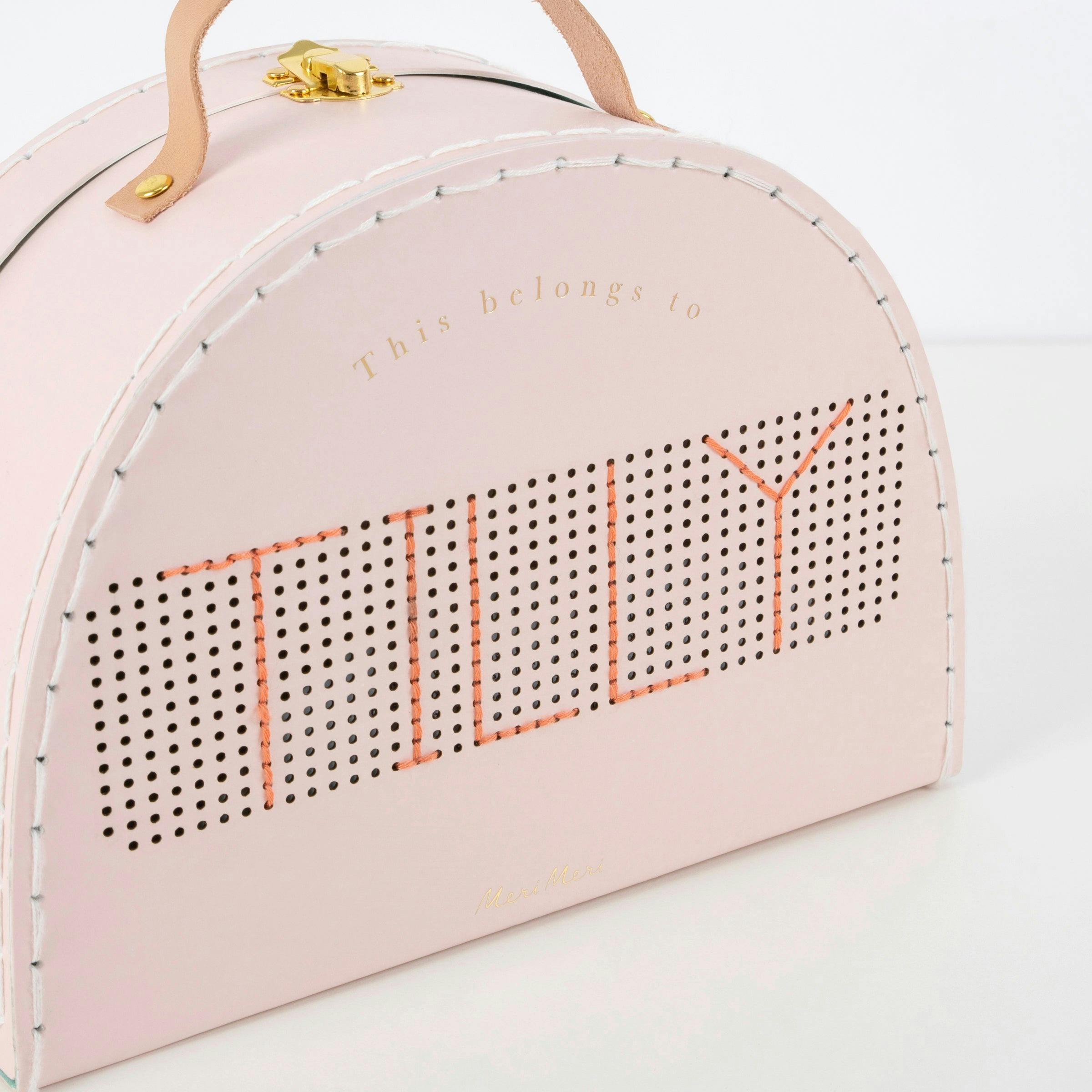 Flower Embroidery Suitcase