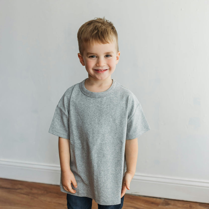 heather grey tee