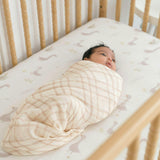Charlie 2-pc. Farmhouse Goose/Check Muslin Swaddle Set