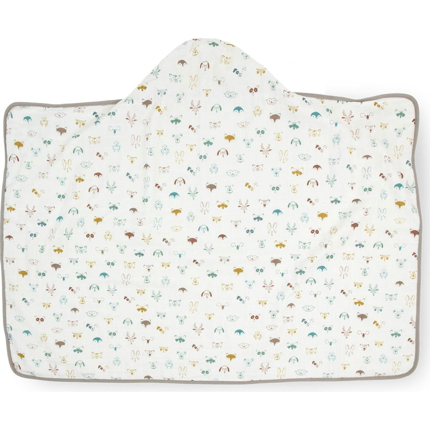 Toddler Hooded Towel - Animal Crowd