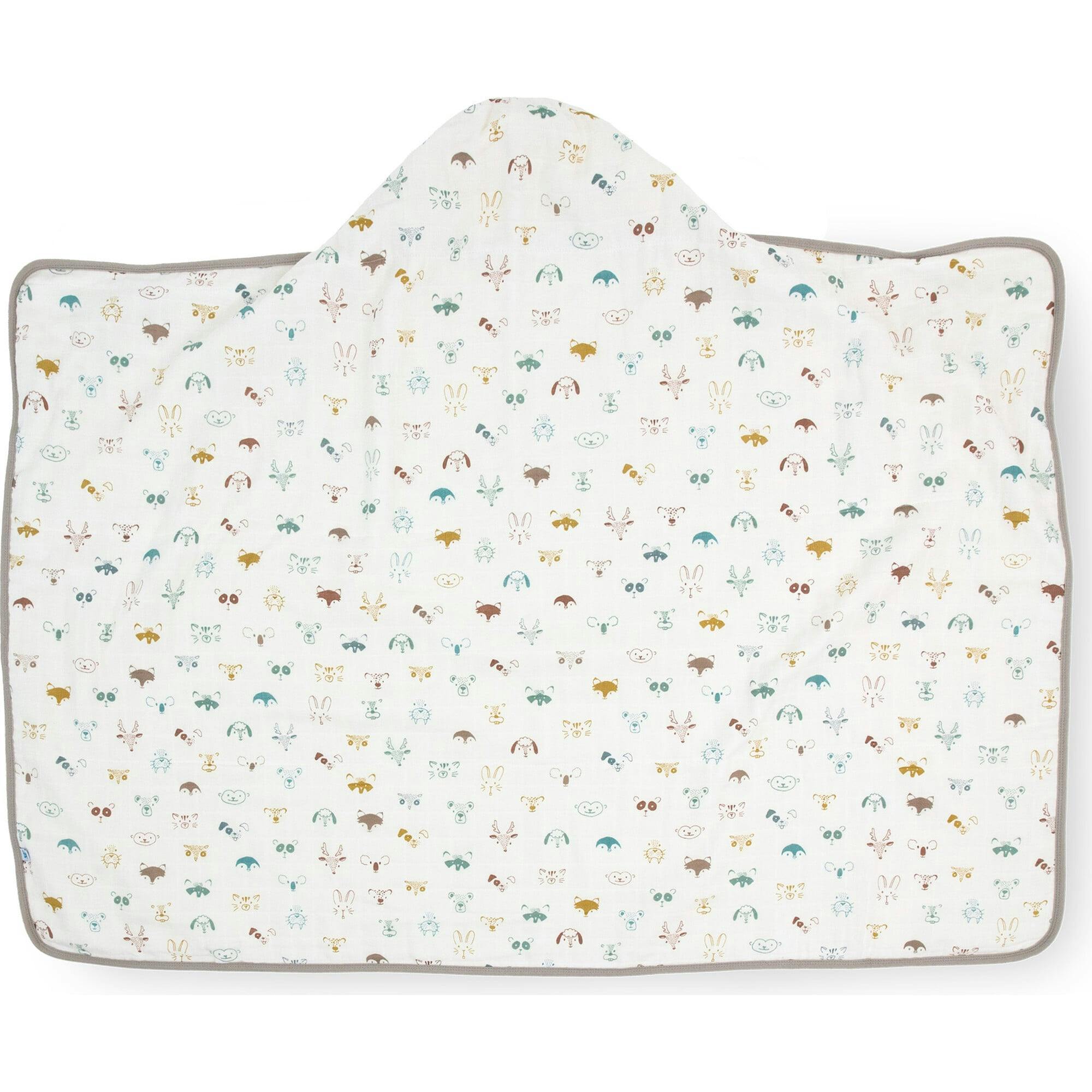 Toddler Hooded Towel - Animal Crowd