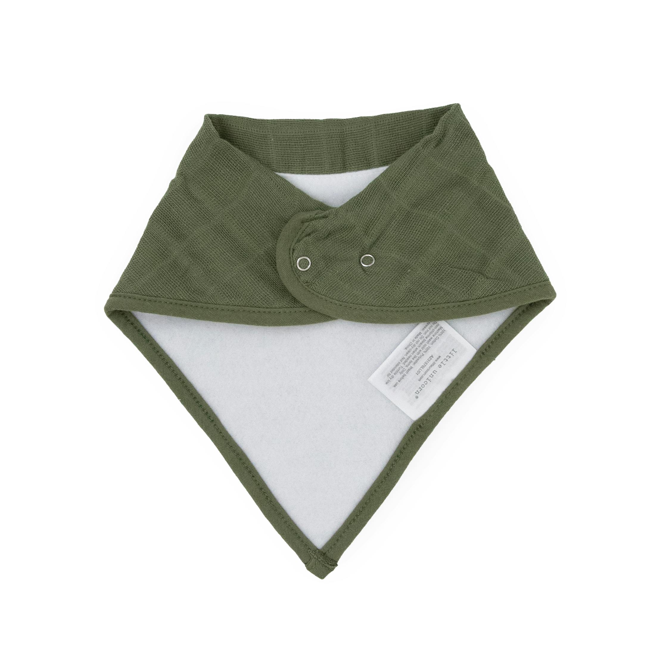 Cotton Muslin + Fleece Bandana Bib 4 Pack - Sea