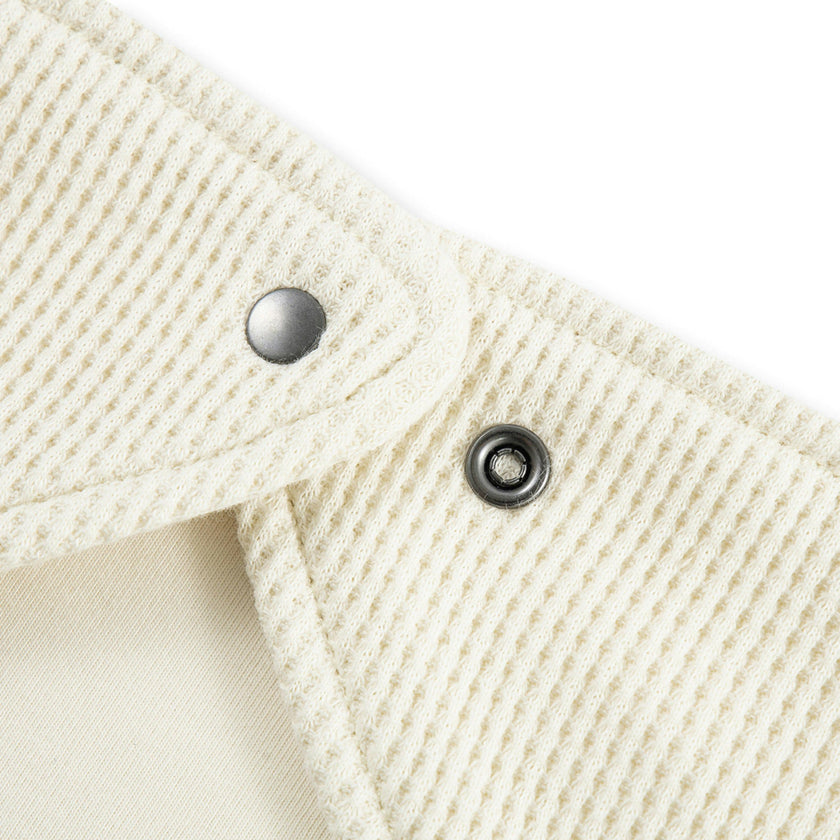 Vanilla Waffle Kerchief Bib