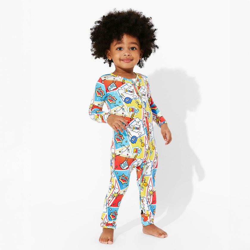 Comic Hero Bamboo Convertible Footie
