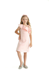 Pink Petulla Off Shoulder Ruffle Dress