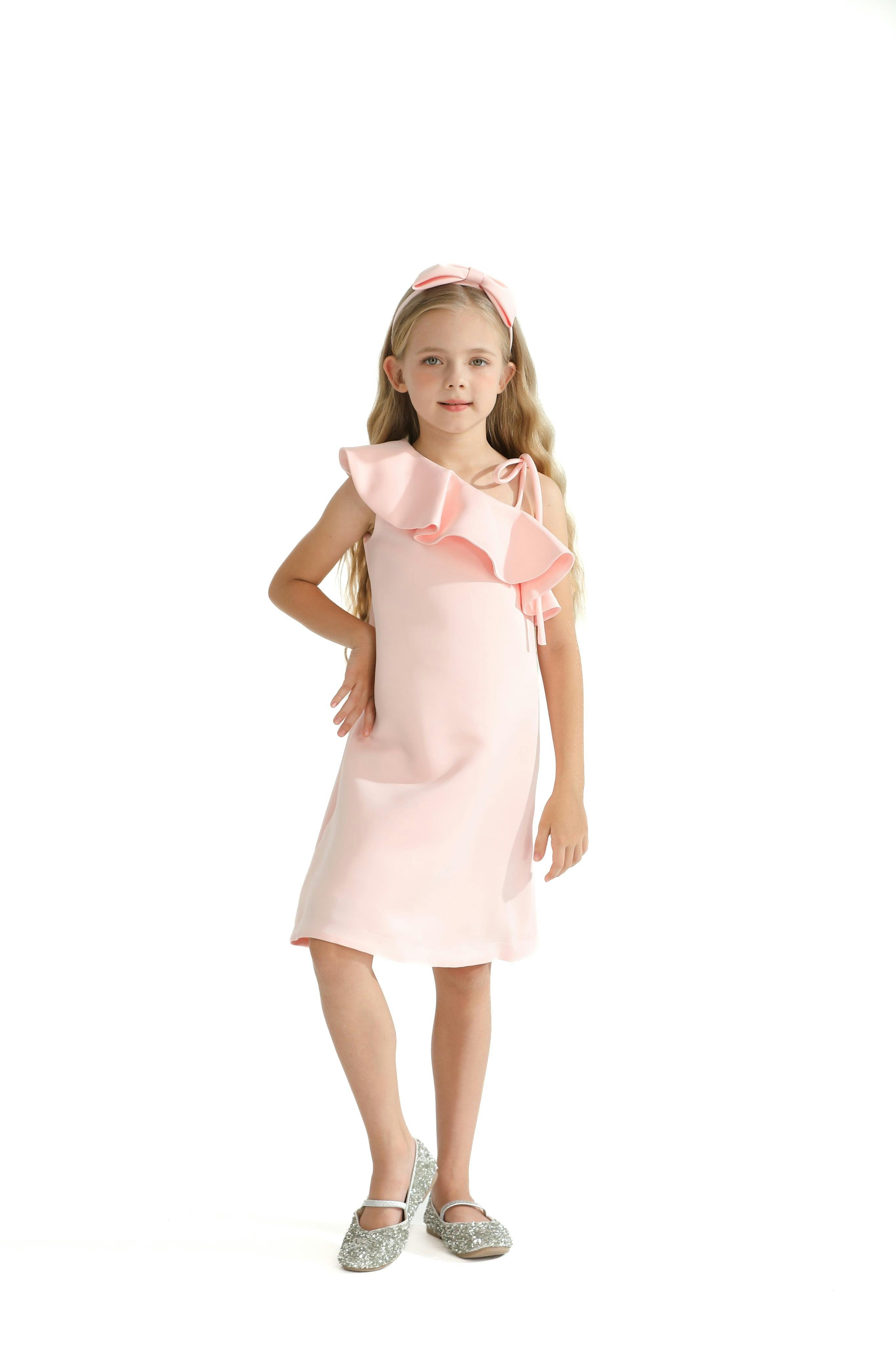 Pink Petulla Off Shoulder Ruffle Dress