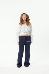 Cami Navy French Terry Wide Leg Jogger - Travel Set