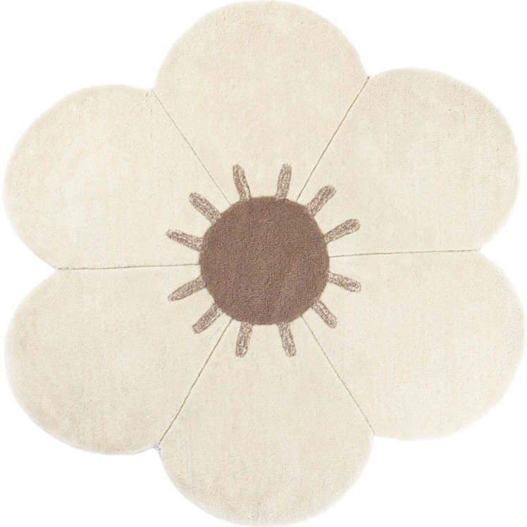 Hand-Tufted Wool Velvet Flower Rug