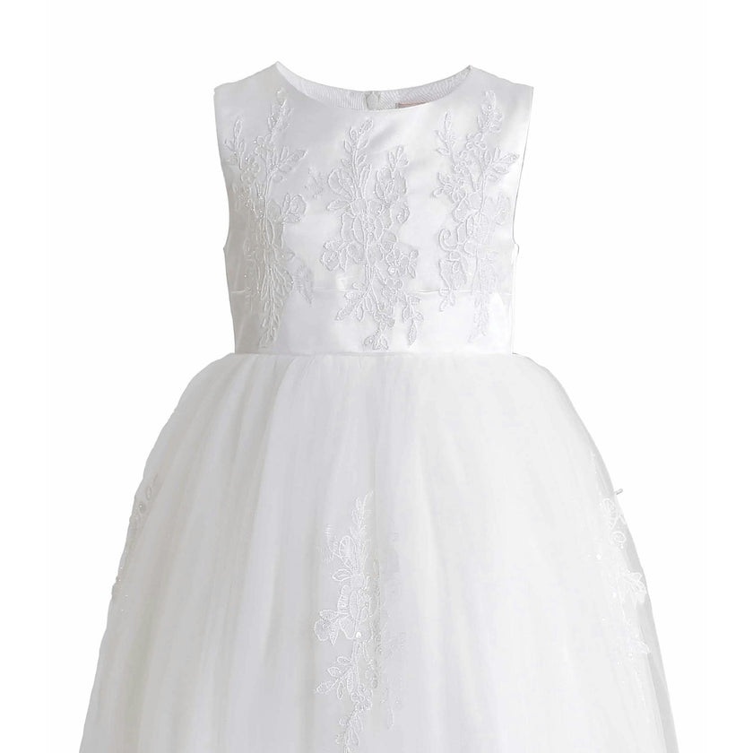 White Avalora Lace Tulle Dress