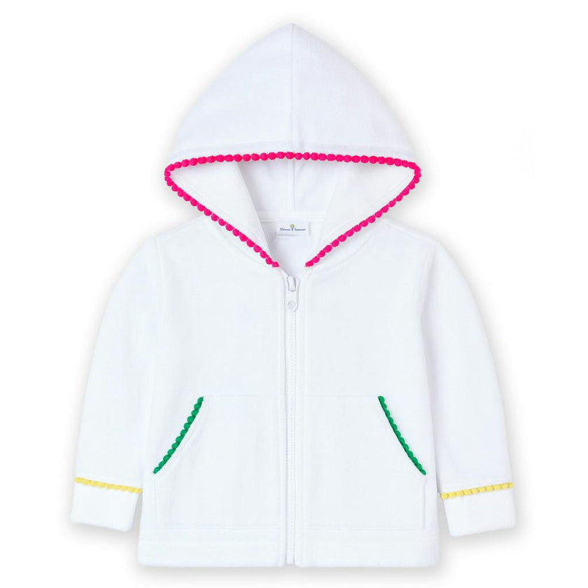 Terry Hoodie With Pom Poms