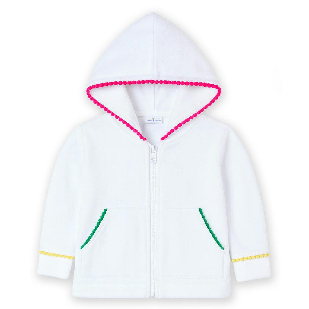 Terry Hoodie With Pom Poms