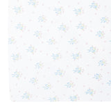 Pima Crib Sheet - Blue Bow Bouquet