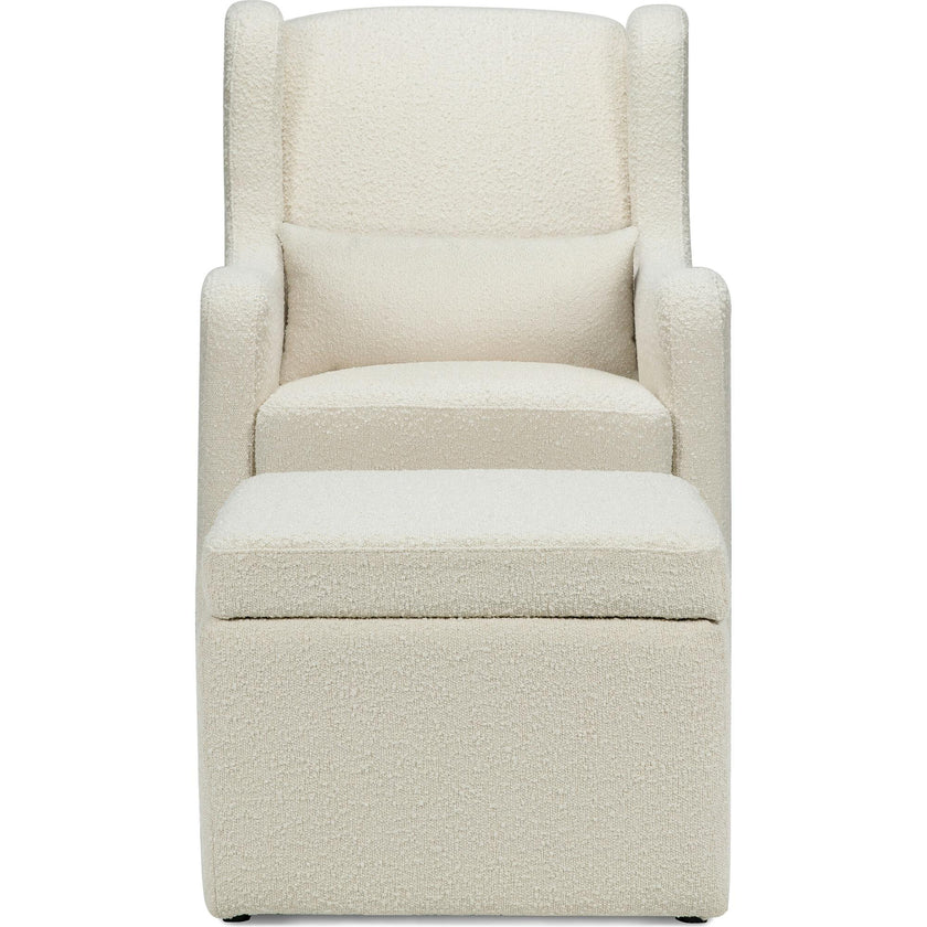 Adrian Swivel Glider with Storage Ottoman
