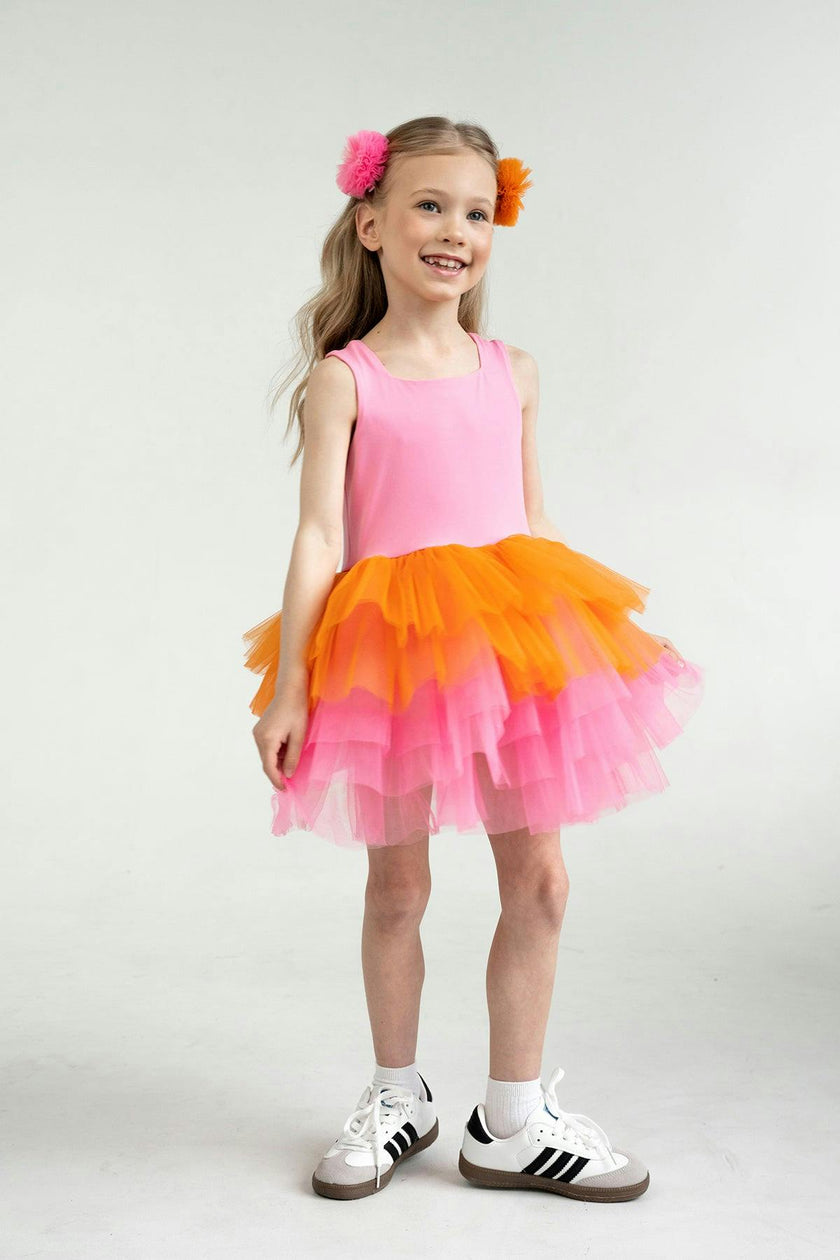 Coral Peony Tutu Dress